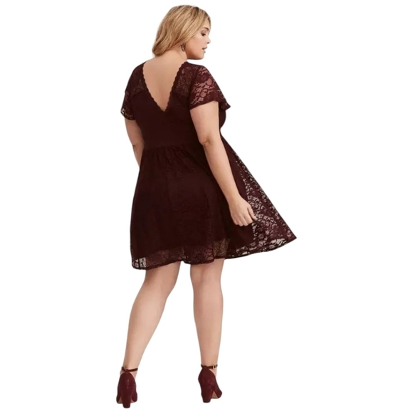 Torrid Purple Lace Dress Size 1 - Picture 2 of 6